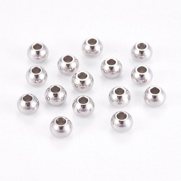 PandaHall 304 Stainless Steel Smooth Round Spacer Beads, Stainless Steel Color, 4x3mm, Hole: 1.5mm 304 Stainless Steel Round
PandaHall 304 Stainless Steel Smooth Round Spacer Beads, Stainless Steel Color, 4x3mm, Hole: 1.5mm 304 Stainless Steel Round