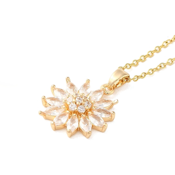 PandaHall Brass Micro Pave Cubic Zirconia Pendant Necklaces for Women, 201 Stainless Steel Cable Chain Necklaces, Flower, Clear, 15.75 inch...
PandaHall Brass Micro Pave Cubic Zirconia Pendant Necklaces for Women, 201 Stainless Steel Cable Chain Necklaces, Flower, Clear, 15.75 inch...