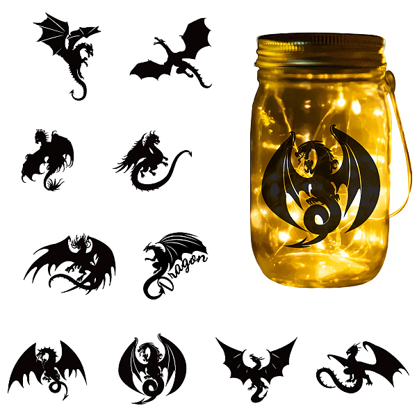PandaHall GLOBLELAND 10Pcs Dragon Silhouette Window Stickers Dragon Silhouette Wall Stickers Silhouette Clings Decals Lamp Decorations Home..., Black
PandaHall GLOBLELAND 10Pcs Dragon Silhouette Window Stickers Dragon Silhouette Wall Stickers Silhouette Clings Decals Lamp Decorations Home..., Black