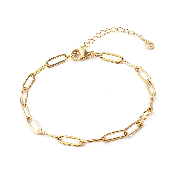 PandaHall 304 Stainless Steel Paperclip Chains Bracelet, Golden, 7-1/2 inch(19cm) 304 Stainless Steel
PandaHall 304 Stainless Steel Paperclip Chains Bracelet, Golden, 7-1/2 inch(19cm) 304 Stainless Steel