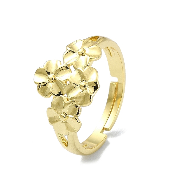 PandaHall Brass Adjustable Rings, Flower, Real 18K Gold Plated, US Size 7 1/4(17.5mm) Brass Flower
PandaHall Brass Adjustable Rings, Flower, Real 18K Gold Plated, US Size 7 1/4(17.5mm) Brass Flower