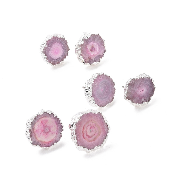 PandaHall Natural Dyed Quartz Stud Earrings, with Stainless Steel Findings, Flat Round, Silver Color Plated, Plum, 14~22x14~22x5~6mm, Pin..., Purple
PandaHall Natural Dyed Quartz Stud Earrings, with Stainless Steel Findings, Flat Round, Silver Color Plated, Plum, 14~22x14~22x5~6mm, Pin..., Purple