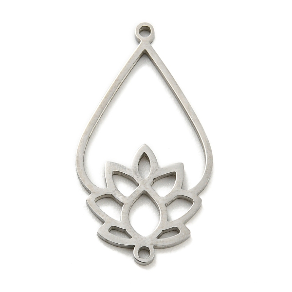 PandaHall 304 Stainless Steel Connector Charms, Teardrop Links with Lotus, Stainless Steel Color, 27.5x14.5x1mm, Hole: 1.2mm 304 Stainless...
PandaHall 304 Stainless Steel Connector Charms, Teardrop Links with Lotus, Stainless Steel Color, 27.5x14.5x1mm, Hole: 1.2mm 304 Stainless...
