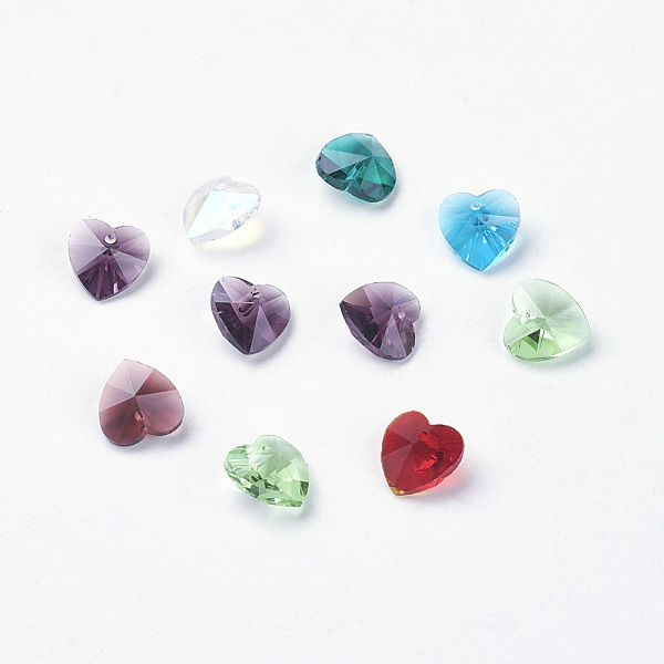 PandaHall Glass Pendants, Faceted, Heart, Great For Mother's Day Bracelet Making, Mixed Color, about 10mm in diameter, 6mm thick, hole..., Multicolor
PandaHall Glass Pendants, Faceted, Heart, Great For Mother's Day Bracelet Making, Mixed Color, about 10mm in diameter, 6mm thick, hole..., Multicolor