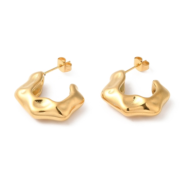 PandaHall Ion Plating(IP) 304 Stainless Steel Twist Arch Stud Earrings, Real 18K Gold Plated, 24.5x7.5mm 304 Stainless Steel Arch
PandaHall Ion Plating(IP) 304 Stainless Steel Twist Arch Stud Earrings, Real 18K Gold Plated, 24.5x7.5mm 304 Stainless Steel Arch