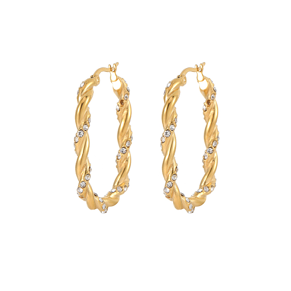 PandaHall Elegant Fashion Hollow Out Round Zircon Stud Earrings for Women, Golden, Hoop Earrings Stainless Steel Ring
PandaHall Elegant Fashion Hollow Out Round Zircon Stud Earrings for Women, Golden, Hoop Earrings Stainless Steel Ring