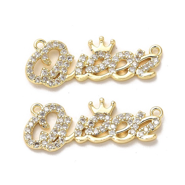 PandaHall Brass Micro Pave Cubic Zirconia Pendants, Long-Lasting Plated, Queen, Golden, 9x24x2mm, Hole: 0.9mm Brass+Cubic Zirconia Letter..., Clear
PandaHall Brass Micro Pave Cubic Zirconia Pendants, Long-Lasting Plated, Queen, Golden, 9x24x2mm, Hole: 0.9mm Brass+Cubic Zirconia Letter..., Clear