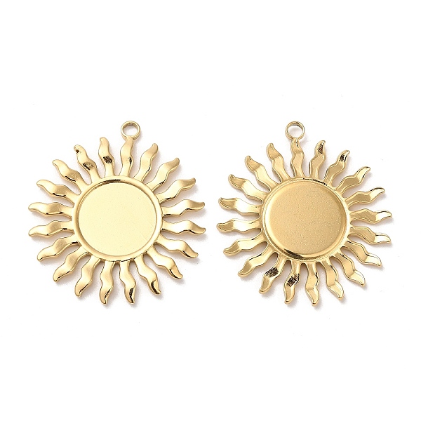 PandaHall 304 Stainless Steel Pendant Cabochon Settings, Sun, Real 18K Gold Plated, Tray: 15mm, 38x35x2.5mm, Hole: 3mm 304 Stainless Steel...
PandaHall 304 Stainless Steel Pendant Cabochon Settings, Sun, Real 18K Gold Plated, Tray: 15mm, 38x35x2.5mm, Hole: 3mm 304 Stainless Steel...