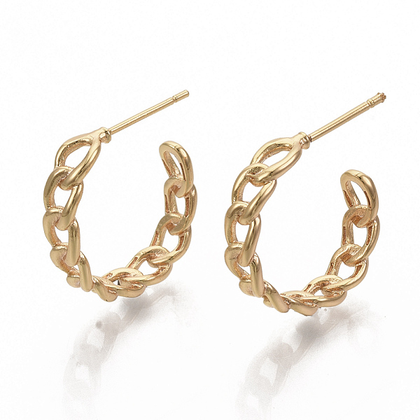 PandaHall Semicircular Brass Stud Earrings, Half Hoop Earrings, Letter C Shape, Nickel Free, Real 18K Gold Plated, 17x5x19.5mm, Pin: 0.8mm...
PandaHall Semicircular Brass Stud Earrings, Half Hoop Earrings, Letter C Shape, Nickel Free, Real 18K Gold Plated, 17x5x19.5mm, Pin: 0.8mm...