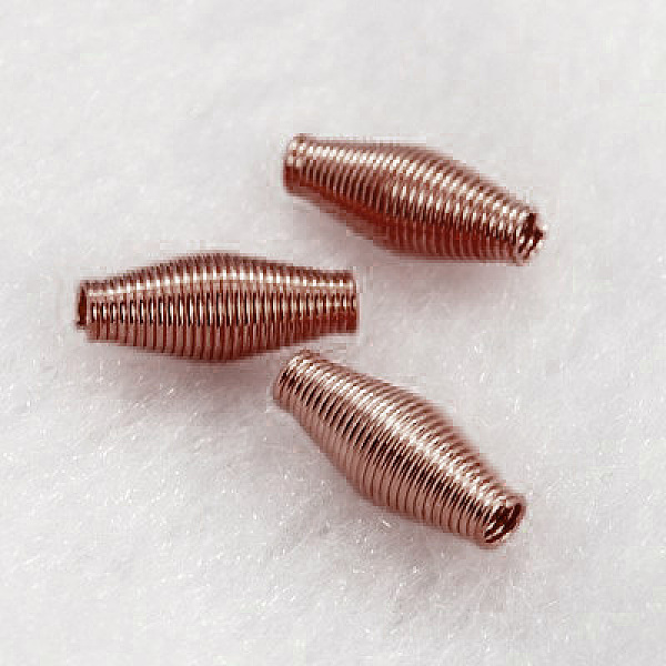 PandaHall Steel Spring Beads, Coil Beads, Rice, Red Copper, about 4mm wide, 9mm long, hole: 1mm Steel Rice
PandaHall Steel Spring Beads, Coil Beads, Rice, Red Copper, about 4mm wide, 9mm long, hole: 1mm Steel Rice