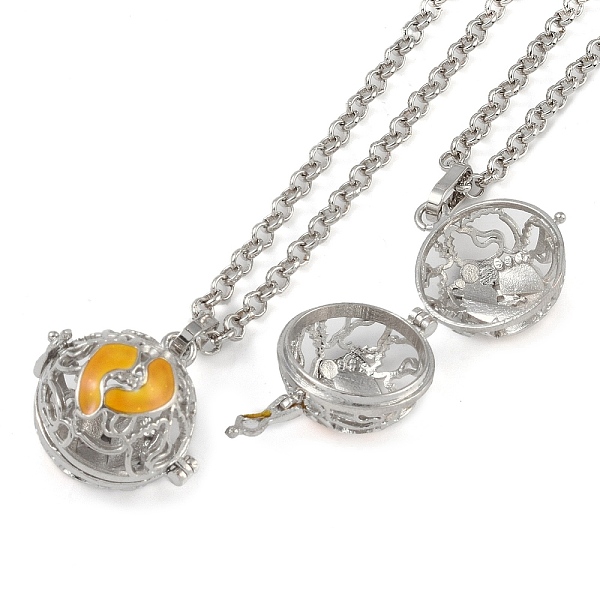 PandaHall Brass Enamel Pendant Necklaces, Iron Rolo Chains, Round with Footprint Pattern, Platinum, Orange, 32.68 inch(830mm) Brass Round...
PandaHall Brass Enamel Pendant Necklaces, Iron Rolo Chains, Round with Footprint Pattern, Platinum, Orange, 32.68 inch(830mm) Brass Round...