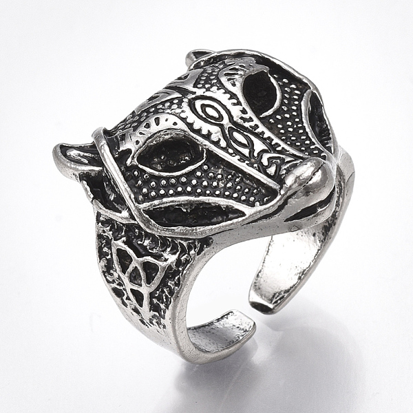 PandaHall Alloy Cuff Finger Rings, Wide Band Rings, Fox, Antique Silver, Size 9, 19mm Alloy
PandaHall Alloy Cuff Finger Rings, Wide Band Rings, Fox, Antique Silver, Size 9, 19mm Alloy