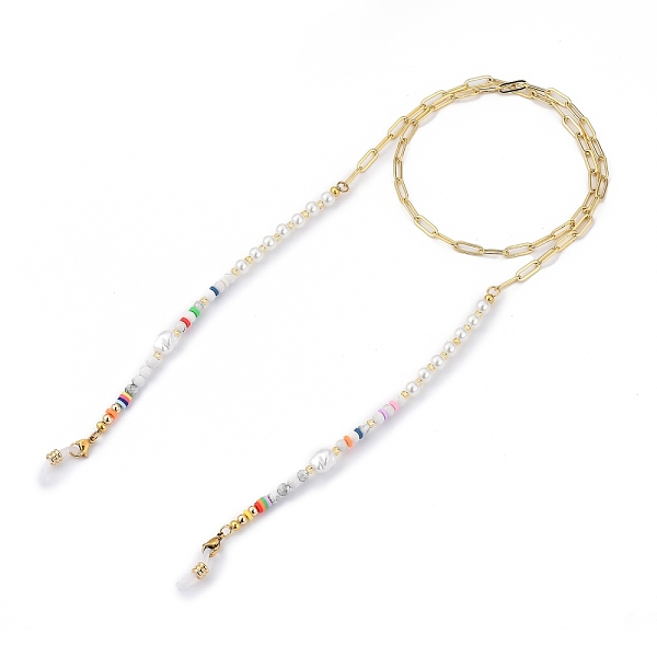 PandaHall Brass Eyeglasses Chains, Neck Strap for Eyeglasses, with Polymer Clay Heishi Beads, Glass Beads, Plastic Beads, Natural Howlite...
PandaHall Brass Eyeglasses Chains, Neck Strap for Eyeglasses, with Polymer Clay Heishi Beads, Glass Beads, Plastic Beads, Natural Howlite...
