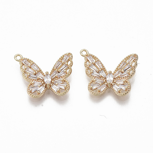 PandaHall Brass Micro Pave Cubic Zirconia Pendants, Nickel Free, Butterfly, Real 18K Gold Plated, Clear, 14x17x3mm, Hole: 1.2mm Brass+Cubic...
PandaHall Brass Micro Pave Cubic Zirconia Pendants, Nickel Free, Butterfly, Real 18K Gold Plated, Clear, 14x17x3mm, Hole: 1.2mm Brass+Cubic...
