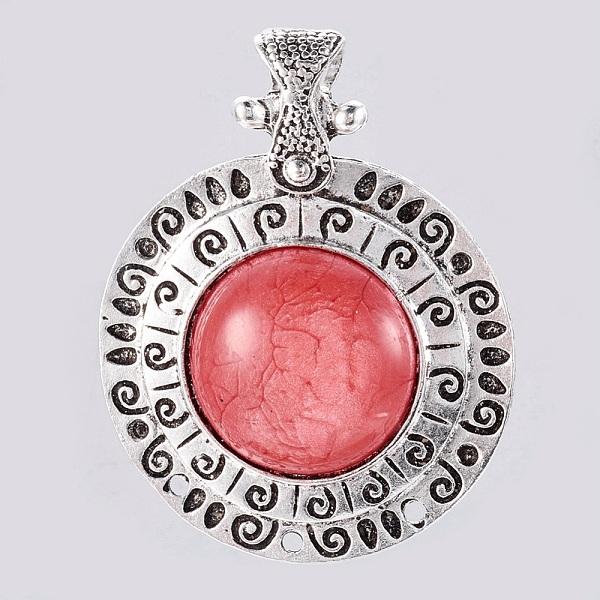 PandaHall Tibetan Style Alloy Chandelier Components Links, with Resin, Flat Round, Antique Silver, Red, 79x62x10mm, Hole: 6mm Alloy+Resin...
PandaHall Tibetan Style Alloy Chandelier Components Links, with Resin, Flat Round, Antique Silver, Red, 79x62x10mm, Hole: 6mm Alloy+Resin...