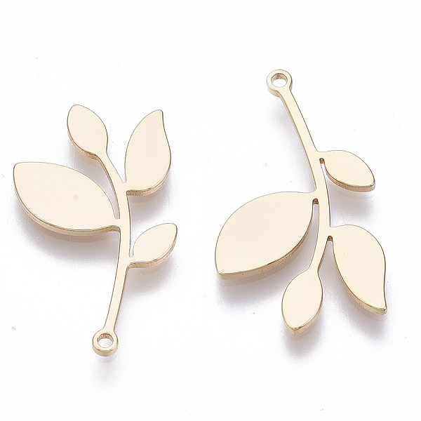 PandaHall Brass Pendants, Nickel Free, Leafy Branches, Real 18K Gold Plated, 24x14x1mm, Hole: 1.2mm Brass Leaf
PandaHall Brass Pendants, Nickel Free, Leafy Branches, Real 18K Gold Plated, 24x14x1mm, Hole: 1.2mm Brass Leaf