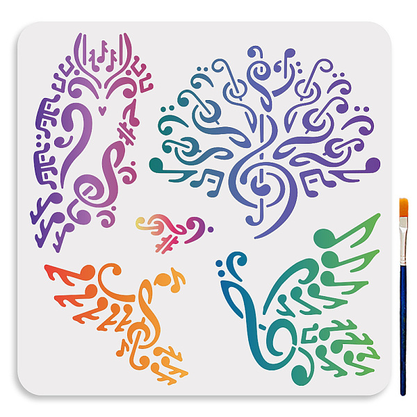 PandaHall Musical Bird Stencils 11.8×11.8inch Large Music Note Bird Painting Stencils with Paint Brush Artistic Peacock Drawing Template for...
PandaHall Musical Bird Stencils 11.8×11.8inch Large Music Note Bird Painting Stencils with Paint Brush Artistic Peacock Drawing Template for...