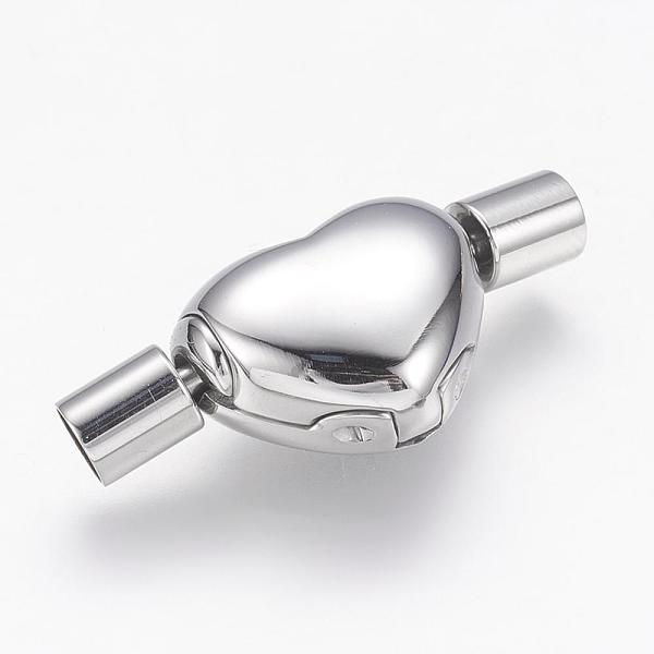 PandaHall 304 Stainless Steel European Style Clasps, Heart, Stainless Steel Color, 22.5x10x7mm, Hole: 3mm 304 Stainless Steel Heart
PandaHall 304 Stainless Steel European Style Clasps, Heart, Stainless Steel Color, 22.5x10x7mm, Hole: 3mm 304 Stainless Steel Heart