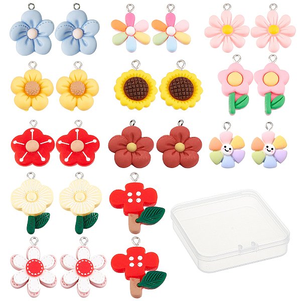 PandaHall SUNNYCLUE 24Pcs 12 Style Resin Pendants, with Platinum Iron Peg Bail, Flower, Mixed Color, 23.5~32x17~25x5~7mm, Hole: 2mm..., Multicolor
PandaHall SUNNYCLUE 24Pcs 12 Style Resin Pendants, with Platinum Iron Peg Bail, Flower, Mixed Color, 23.5~32x17~25x5~7mm, Hole: 2mm..., Multicolor