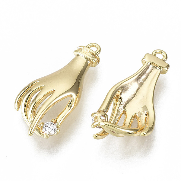 PandaHall Brass Micro Pave Cubic Zirconia Pendants, Nickel Free, Hand, Clear, Real 18K Gold Plated, 19x9x4mm, Hole: 1mm Brass+Cubic Zirconia...
PandaHall Brass Micro Pave Cubic Zirconia Pendants, Nickel Free, Hand, Clear, Real 18K Gold Plated, 19x9x4mm, Hole: 1mm Brass+Cubic Zirconia...