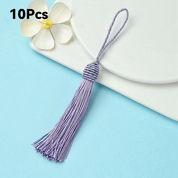 PandaHall Polyester Tassel Big Pendant Decorations, Medium Purple, 145~175x10.5~12mm Polyester
PandaHall Polyester Tassel Big Pendant Decorations, Medium Purple, 145~175x10.5~12mm Polyester