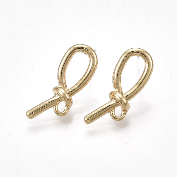 PandaHall Alloy Stud Earring Findings, with Loop, Raw(Unplated) Pins, Knot, Light Gold, 22x8.5mm, Hole: 1.8mm, Pin: 0.7mm Alloy Others
PandaHall Alloy Stud Earring Findings, with Loop, Raw(Unplated) Pins, Knot, Light Gold, 22x8.5mm, Hole: 1.8mm, Pin: 0.7mm Alloy Others
