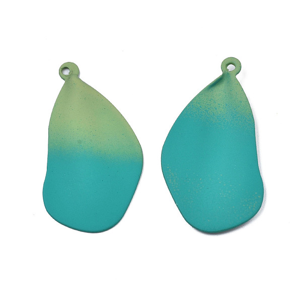 PandaHall Spray Painted Iron Pendants, Leaf, Dark Cyan, 46x25.5x2.5mm, Hole: 1.8mm Iron Leaf
PandaHall Spray Painted Iron Pendants, Leaf, Dark Cyan, 46x25.5x2.5mm, Hole: 1.8mm Iron Leaf
