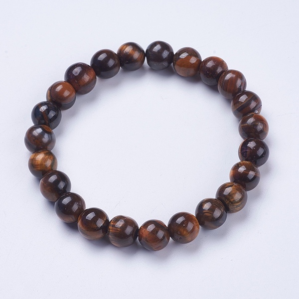 PandaHall Natural Tiger Eye Beaded Stretch Bracelets, Round, 2 inch(52mm) Tiger Eye
PandaHall Natural Tiger Eye Beaded Stretch Bracelets, Round, 2 inch(52mm) Tiger Eye