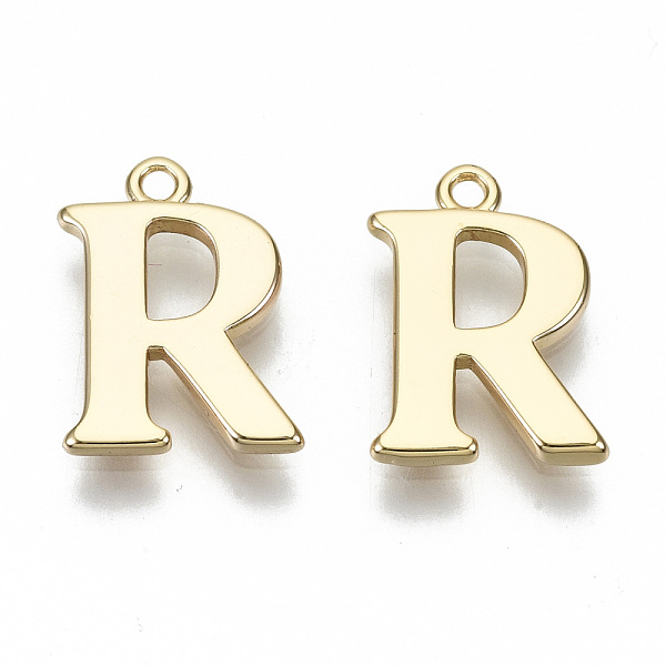 PandaHall Brass Charms, Nickel Free, Letter, Real 18K Gold Plated, Letter.R, R: 14x10x1mm, Hole: 1.2mm Brass Letter
PandaHall Brass Charms, Nickel Free, Letter, Real 18K Gold Plated, Letter.R, R: 14x10x1mm, Hole: 1.2mm Brass Letter
