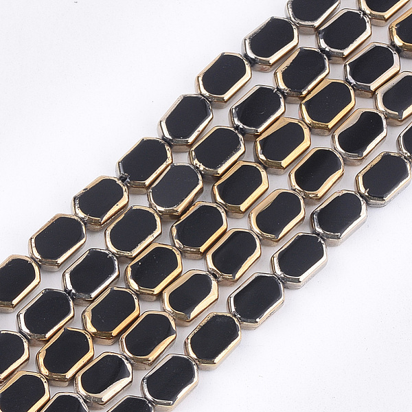 PandaHall Electroplate Glass Beads Strands, Edge Plated, Rectangle, Black, 9~9.5x6~6.5x3.5mm, Hole: 1mm, about 28pcs/strand, 10.6 inch Glass...
PandaHall Electroplate Glass Beads Strands, Edge Plated, Rectangle, Black, 9~9.5x6~6.5x3.5mm, Hole: 1mm, about 28pcs/strand, 10.6 inch Glass...