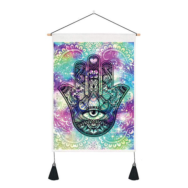 PandaHall Polyester Hamsa Hand/Hand of Miriam with Evil Eye Pattern Wall Hanging Tapestry, for Bedroom Living Room Decoration, Rectangle...
PandaHall Polyester Hamsa Hand/Hand of Miriam with Evil Eye Pattern Wall Hanging Tapestry, for Bedroom Living Room Decoration, Rectangle...
