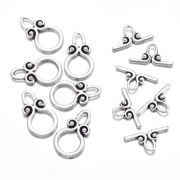 PandaHall Ring Tibetan Style Alloy Toggle Clasps, Lead Free and Cadmium Free, Ring: 12x20mm, Bar: 18mm, Hole: 3mm, Antique Silver, Ring...
PandaHall Ring Tibetan Style Alloy Toggle Clasps, Lead Free and Cadmium Free, Ring: 12x20mm, Bar: 18mm, Hole: 3mm, Antique Silver, Ring...