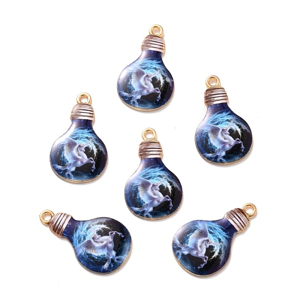 PandaHall Alloy Enamel Pendants, Light Bulb with Unicorn Pattern, Dark Blue, 27x16.5x1.5mm, Hole: 1.8mm Brass+Enamel Others
PandaHall Alloy Enamel Pendants, Light Bulb with Unicorn Pattern, Dark Blue, 27x16.5x1.5mm, Hole: 1.8mm Brass+Enamel Others