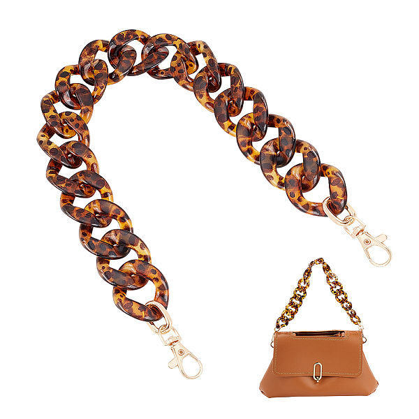 PandaHall Leopard Print Pattern Acrylic Curb Chain Bag Handles, with Alloy Swivel Clasps, for Bag Replacement Accessories, Saddle Brown...
PandaHall Leopard Print Pattern Acrylic Curb Chain Bag Handles, with Alloy Swivel Clasps, for Bag Replacement Accessories, Saddle Brown...