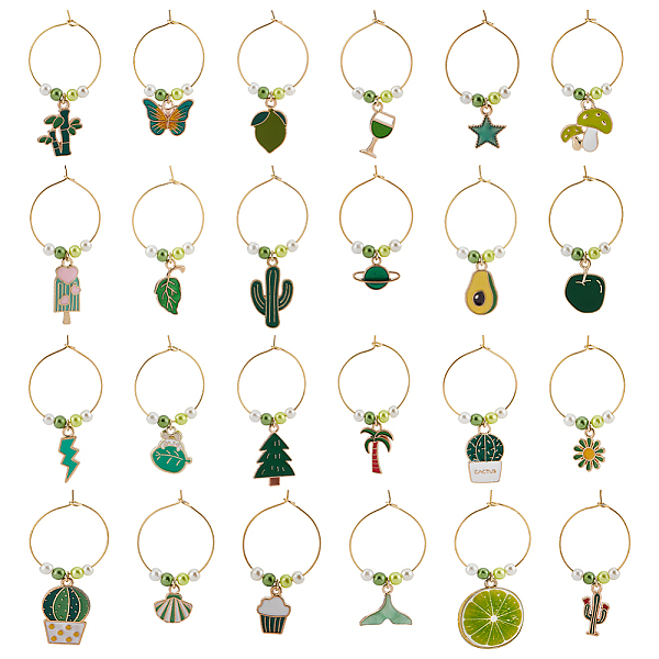 PandaHall BENECREAT 24 Style Summer Theme Wine Glass Charms, Green Goblet Drink Markers Tags Glass Identifiers Wine Accessories for Cocktail..., Multicolor
PandaHall BENECREAT 24 Style Summer Theme Wine Glass Charms, Green Goblet Drink Markers Tags Glass Identifiers Wine Accessories for Cocktail..., Multicolor