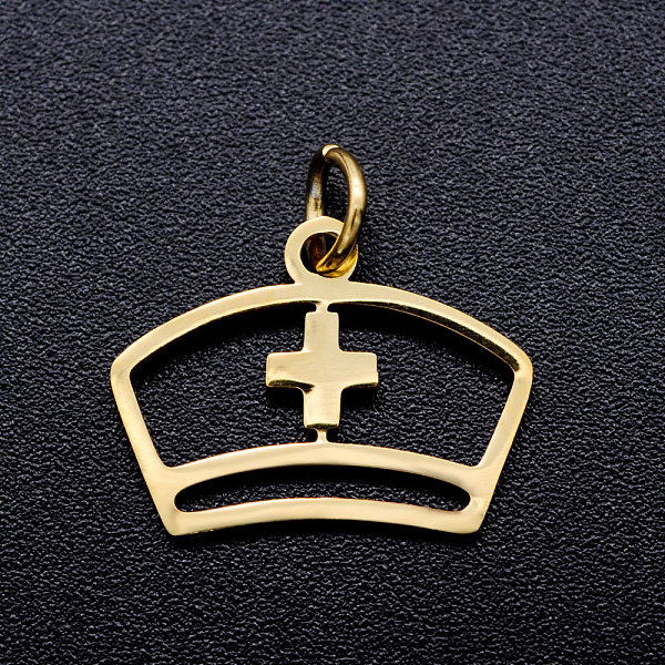PandaHall 201 Stainless Steel Pendants, with Unsoldered Jump Rings, Nurse's Cap Charms, Golden, 12.5x16x1mm, Hole: 3mm, Jump Ring: 5x0.8mm...
PandaHall 201 Stainless Steel Pendants, with Unsoldered Jump Rings, Nurse's Cap Charms, Golden, 12.5x16x1mm, Hole: 3mm, Jump Ring: 5x0.8mm...