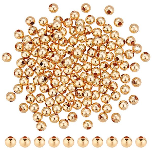 PandaHall 300 Pcs 4mm Gold Plated Beads, Real 18K Gold Plated Solid Brass Beads Round Smooth Spacer Beads Gold Metal Beads for Bracelet...
PandaHall 300 Pcs 4mm Gold Plated Beads, Real 18K Gold Plated Solid Brass Beads Round Smooth Spacer Beads Gold Metal Beads for Bracelet...