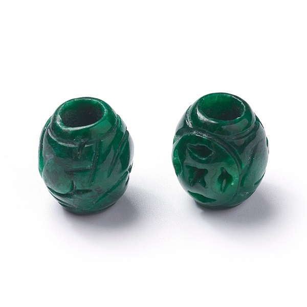 PandaHall Natural Myanmar Jade/Burmese Jade Beads, Dyed, Carved Barrel, Green, 15~16x12.5~13mm, Hole: 5mm Myanmar Jade Barrel Green
PandaHall Natural Myanmar Jade/Burmese Jade Beads, Dyed, Carved Barrel, Green, 15~16x12.5~13mm, Hole: 5mm Myanmar Jade Barrel Green