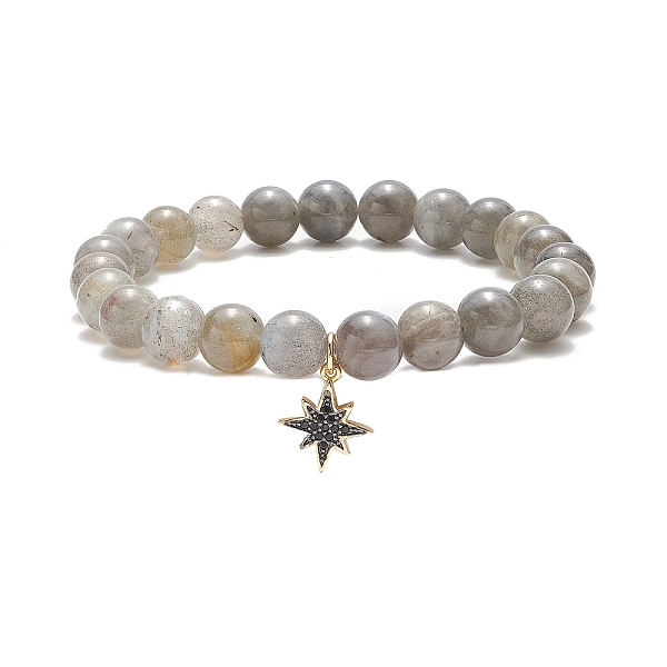 PandaHall Natural Labradorite Round Beaded Stretch Bracelet, Cubic Zirconia Star Charms Adjustable Bracelet for Women, Inner Diameter: 2-1/8...
PandaHall Natural Labradorite Round Beaded Stretch Bracelet, Cubic Zirconia Star Charms Adjustable Bracelet for Women, Inner Diameter: 2-1/8...