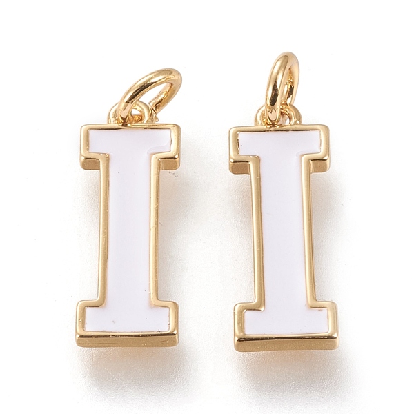 PandaHall Brass Enamel Pendants, with Jump Ring, Long-Lasting Plated, Real 18K Gold Plated, Letter.I, White, Letter.I, I: 18x6.5x1.8mm, Jump...
PandaHall Brass Enamel Pendants, with Jump Ring, Long-Lasting Plated, Real 18K Gold Plated, Letter.I, White, Letter.I, I: 18x6.5x1.8mm, Jump...