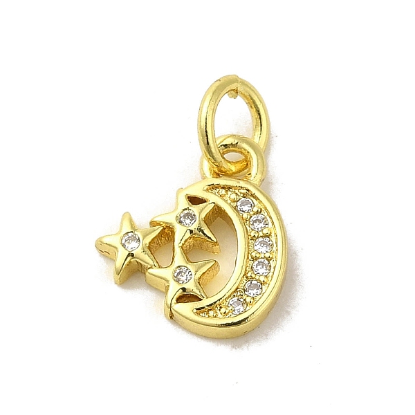 PandaHall Real 18K Gold Plated Brass Pave Cubic Zirconia Pendants, with Jump Rings, Moon, Clear, 10.5x9.5x1.5mm, Hole: 3mm Brass+Cubic...
PandaHall Real 18K Gold Plated Brass Pave Cubic Zirconia Pendants, with Jump Rings, Moon, Clear, 10.5x9.5x1.5mm, Hole: 3mm Brass+Cubic...