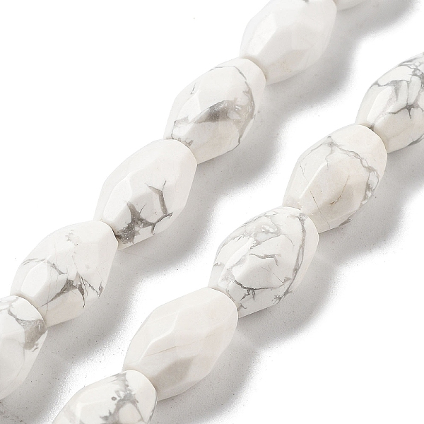 PandaHall Natural Howlite Beads Strands, Faceted Rice, 12.5x8mm, Hole: 1.2mm, about 16pcs/strand, 7.68 inch(19.5cm) Howlite Rice
PandaHall Natural Howlite Beads Strands, Faceted Rice, 12.5x8mm, Hole: 1.2mm, about 16pcs/strand, 7.68 inch(19.5cm) Howlite Rice