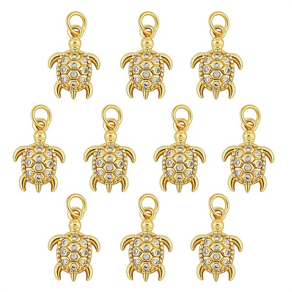 PandaHall 10Pcs Brass Micro Pave Clear Cubic Zirconia Pendants, Cadmium Free & Lead Free, Turtle, Golden, 16x10.5x2.5mm, Hole: 3.4mm...
PandaHall 10Pcs Brass Micro Pave Clear Cubic Zirconia Pendants, Cadmium Free & Lead Free, Turtle, Golden, 16x10.5x2.5mm, Hole: 3.4mm...