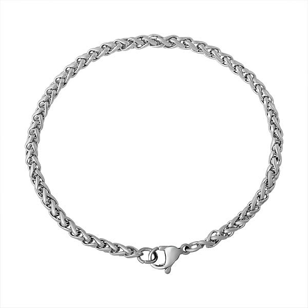 PandaHall 316 Surgical Stainless Steel Wheat Chain Bracelets, with Lobster Claw Clasps, Stainless Steel Color, 7-1/8 inch(180mm), 3mm 316...
PandaHall 316 Surgical Stainless Steel Wheat Chain Bracelets, with Lobster Claw Clasps, Stainless Steel Color, 7-1/8 inch(180mm), 3mm 316...