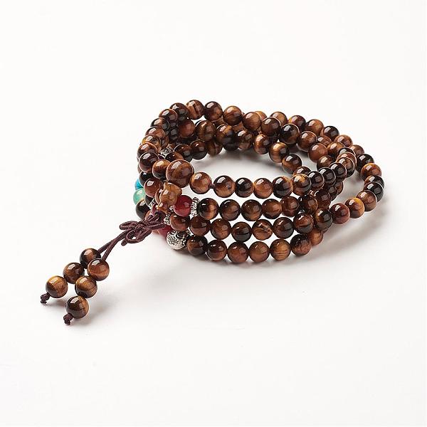 PandaHall Yoga Chakra Jewelry, Natural Tiger Eye Beads Wrap Bracelets, Four Loops, with Alloy Findings, 29.4 inch(74.8cm) Tiger Eye
PandaHall Yoga Chakra Jewelry, Natural Tiger Eye Beads Wrap Bracelets, Four Loops, with Alloy Findings, 29.4 inch(74.8cm) Tiger Eye
