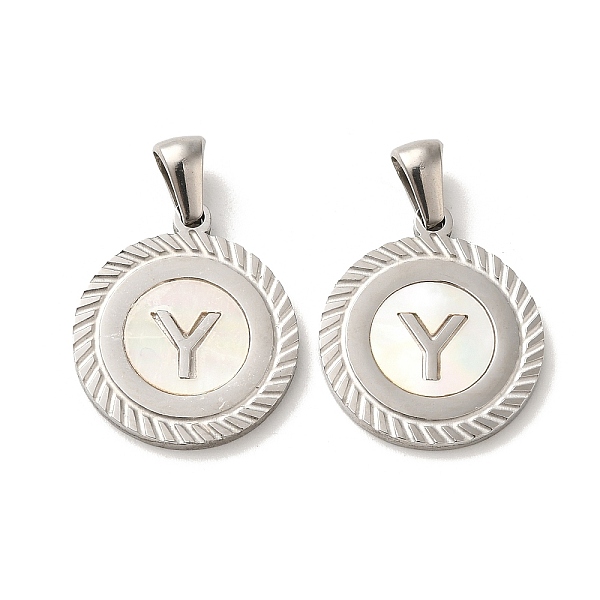 PandaHall 304 Stainless Steel Pendants, Flat Round Shell Charms with Letter, Stainless Steel Color, Letter Y, 20.5x17.5x1.5mm, Hole...
PandaHall 304 Stainless Steel Pendants, Flat Round Shell Charms with Letter, Stainless Steel Color, Letter Y, 20.5x17.5x1.5mm, Hole...