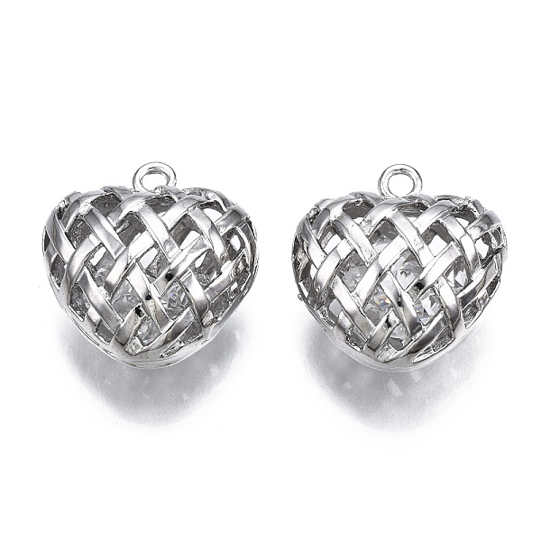 PandaHall Brass Pendants, with Glass Rhinestone Inside, Hollow, Nickel Free, Heart, Real Platinum Plated, 18.5x18x11mm, Hole: 1.6mm...
PandaHall Brass Pendants, with Glass Rhinestone Inside, Hollow, Nickel Free, Heart, Real Platinum Plated, 18.5x18x11mm, Hole: 1.6mm...
