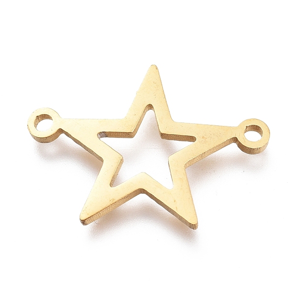 PandaHall 304 Stainless Steel Links Connectors, Laser Cut, Star, Golden, 15x20.5x1mm, Hole: 1.5mm 304 Stainless Steel Star
PandaHall 304 Stainless Steel Links Connectors, Laser Cut, Star, Golden, 15x20.5x1mm, Hole: 1.5mm 304 Stainless Steel Star