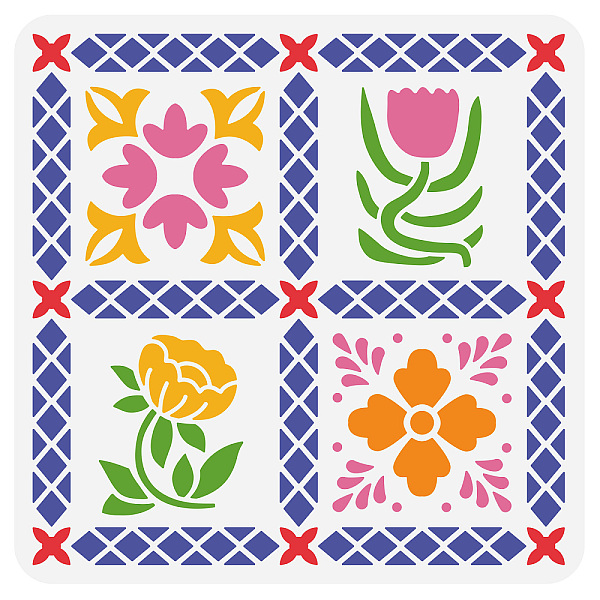 PandaHall BENECREAT Flowers Barn Quilt Painting Stencil, 12x12" Diamond Border Plastic Decoration Template for DIY, Engraving, Scrapbooking...
PandaHall BENECREAT Flowers Barn Quilt Painting Stencil, 12x12" Diamond Border Plastic Decoration Template for DIY, Engraving, Scrapbooking...