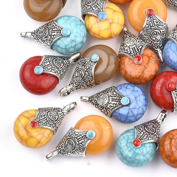 PandaHall Tibetan Style Resin Pendants, with Alloy & Enamel, teardrop, Antique Silver, Mixed Color, 28x16x14mm, Hole: 2~3.5mm Resin Teardrop..., Multicolor
PandaHall Tibetan Style Resin Pendants, with Alloy & Enamel, teardrop, Antique Silver, Mixed Color, 28x16x14mm, Hole: 2~3.5mm Resin Teardrop..., Multicolor
